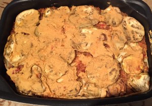 vegan bulgur moussaka