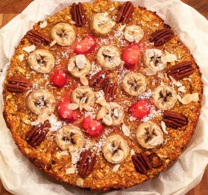 Healthy Carrot Banana Pecan ontbijttaart